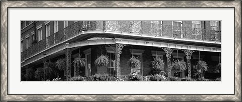 Framed Black and white view of Jackson Square, French Quarter, New Orleans, Louisiana Print