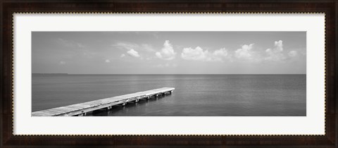 Framed Dock, Mobile Bay Alabama, USA Print