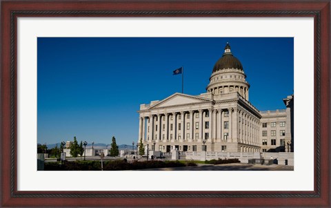 Framed Facade of Utah State Capitol Building, Salt Lake City, Utah Print