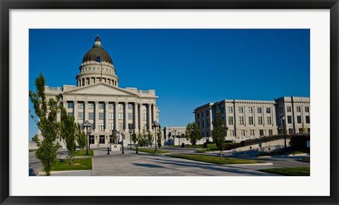 Framed Facade of a Government Building, Utah State Capitol Building, Salt Lake City, Utah Print