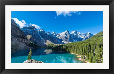 Framed Moraine Lake at Banff National Park in the Canadian Rockies near Lake Louise, Alberta, Canada Print