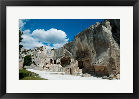 Framed Ruins of a fortress, Les Baux-de-Provence, Bouches-Du-Rhone, Provence-Alpes-Cote d&#39;Azur, France Print