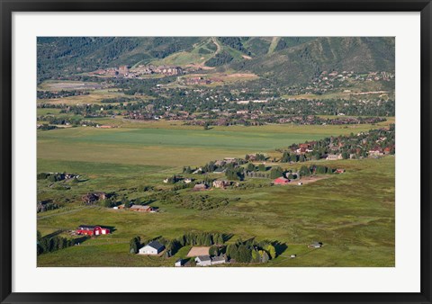Framed Aerial view of a town, Park City, Utah, USA Print