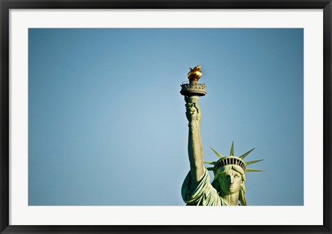 Framed Low angle view of the Statue Of Liberty, Liberty Island, New York City, New York State, USA Print