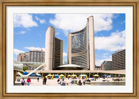 Framed Toronto City Hall, Nathan Phillips Square, Toronto, Ontario, Canada Print