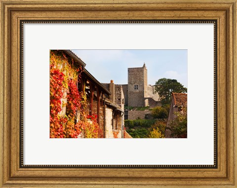 Framed Castle on a hill, Brancion, Maconnais, Saone-et-Loire, Burgundy, France Print