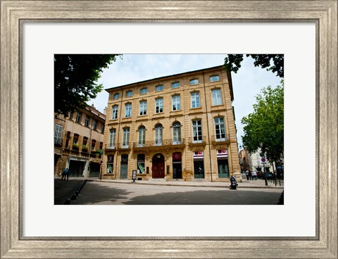 Framed Facade of a building, Place Forbin, Cours Mirabeau, Aix-En-Provence, Bouches-Du-Rhone, Provence-Alpes-Cote d&#39;Azur, France Print