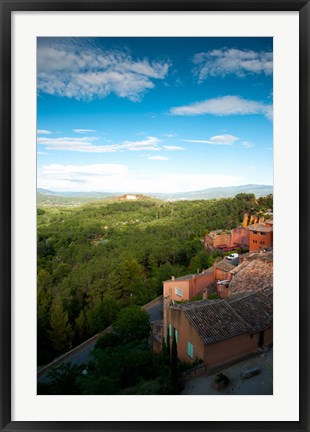 Framed Buildings in a town, Roussillon, Vaucluse, Provence-Alpes-Cote d&#39;Azur, France Print