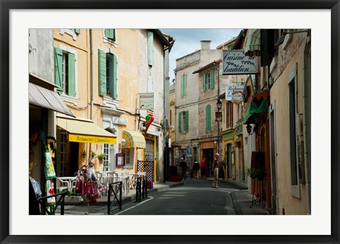 Framed Buildings along a street, Rue Porte de Laure, Arles, Bouches-Du-Rhone, Provence-Alpes-Cote d&#39;Azur, France Print