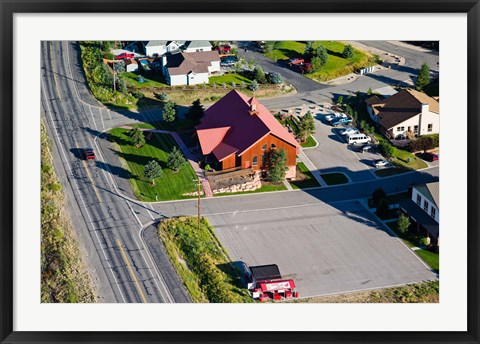 Framed High angle view of buildings in a town, Park City, Utah, USA Print