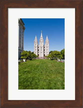 Framed Mormon Temple, Temple Square, Salt Lake City, Utah Print