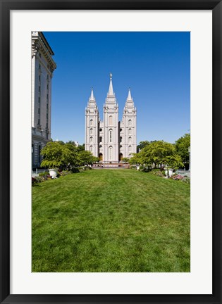 Framed Mormon Temple, Temple Square, Salt Lake City, Utah Print