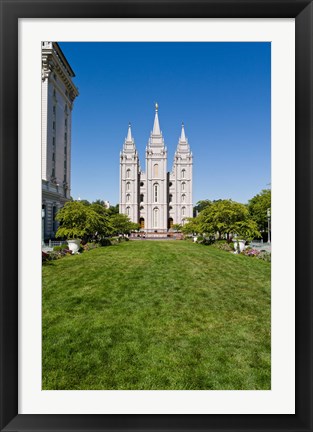 Framed Mormon Temple, Temple Square, Salt Lake City, Utah Print