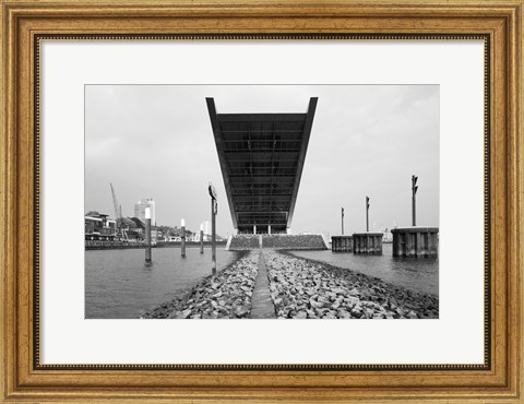 Framed Office building at the waterfront, Dockland Office Building, Elbmeile, Hamburg, Germany Print
