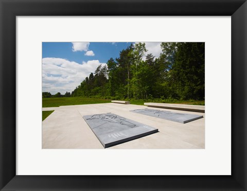 Framed Bergen-Belsen WW2 Concentration Camp, site of destroyed concentration camp, Lower Saxony, Germany Print