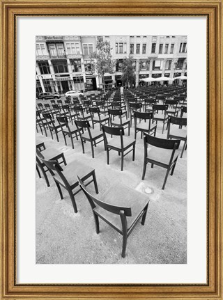 Framed Monument to Jews killed during the Nazi era, Leipzig, Saxony, Germany Print