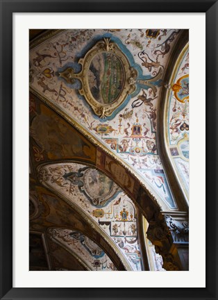 Framed Vaulted ceiling of the Antiquarium, Residenz, Munich, Bavaria, Germany Print