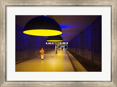 Framed Interiors of an underground station, Westfriedhof, Munich U-Bahn, Munich, Bavaria, Germany Print