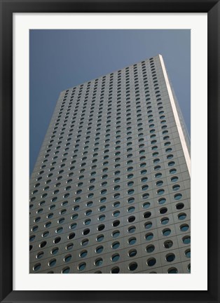 Framed Low angle view of a building, Jardine House, Central District, Hong Kong Island, Hong Kong Print