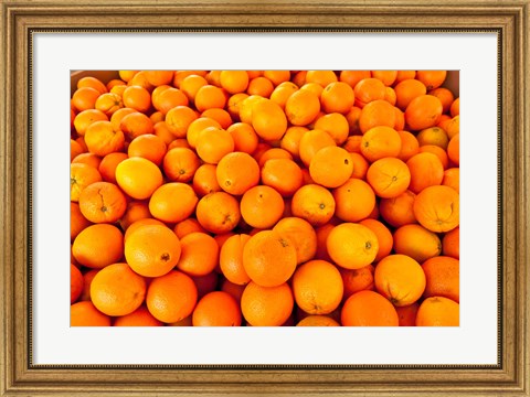 Framed Close-up of oranges, Santa Paula, Ventura County, California, USA Print