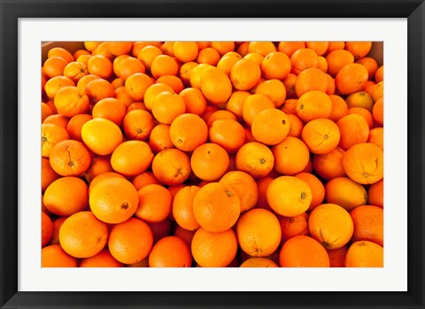 Framed Close-up of oranges, Santa Paula, Ventura County, California, USA Print