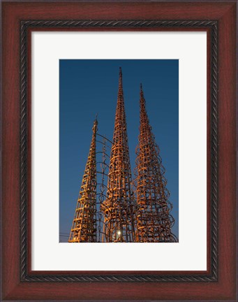 Framed Low angle view of the Watts Tower, Watts, Los Angeles, California, USA Print