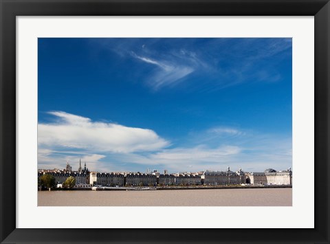 Framed Garonne River, Bordeaux, Aquitaine, France Print