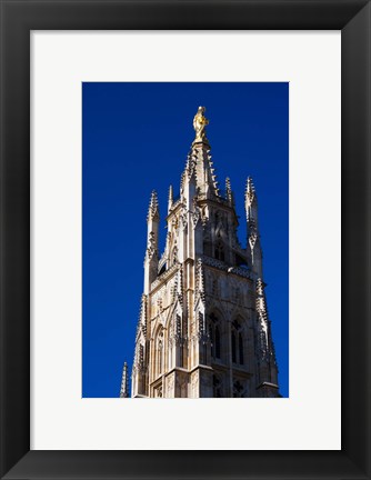 Framed Low angle view of Tour Pey-Berland, Bordeaux, Gironde, Aquitaine, France Print