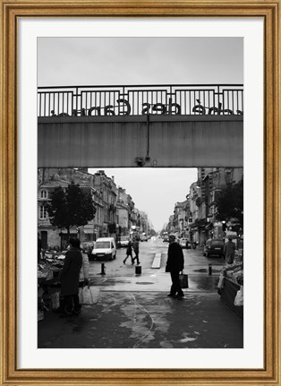 Framed People in a market, Marche des Capucins, Bordeaux, Gironde, Aquitaine, France Print