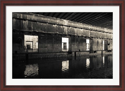 Framed Interiors of World War Two-era Nazi submarine, Bordeaux, Gironde, Aquitaine, France Print