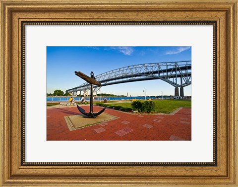 Framed Blue Water Bridge at Port Huron, Michigan, USA Print