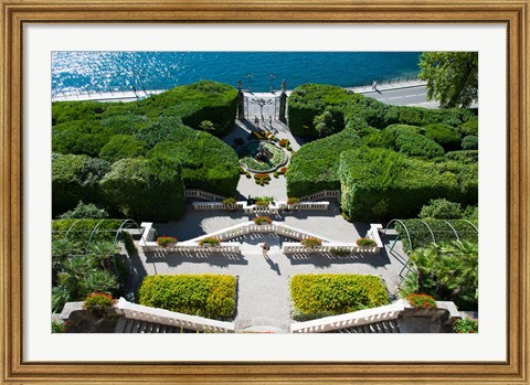 Framed Entrance of a villa, Villa Carlotta, Tremezzo, Lake Como, Lombardy, Italy Print