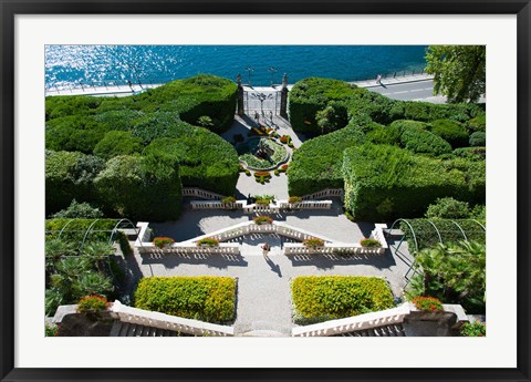 Framed Entrance of a villa, Villa Carlotta, Tremezzo, Lake Como, Lombardy, Italy Print