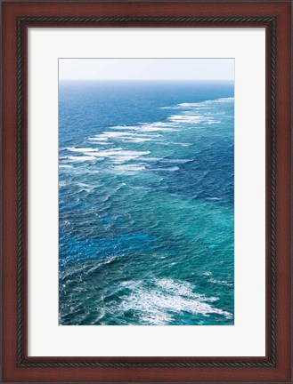 Framed Waves Breaking on Great Barrier Reef, Queensland, Australia Print