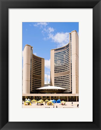 Framed Facade of a government building, Toronto City Hall, Nathan Phillips Square, Toronto, Ontario, Canada Print