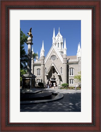 Framed Facade of the Salt Lake Assembly Hall, Temple Square, Salt Lake City, Utah, USA Print
