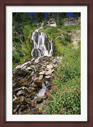 Framed Vidae Falls in Crater Lake National Park, Oregon, USA Print