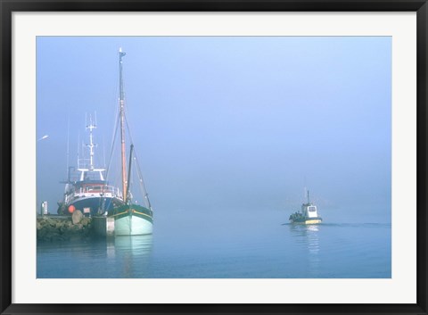 Framed Fishing boats at Loctudy harbor, Brittany, France Print