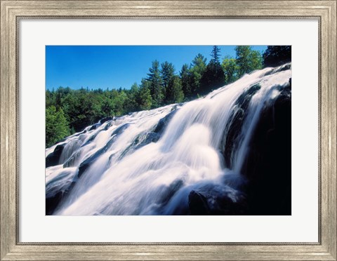 Framed Low angle view of the Bond Falls, Ontonagon County, Michigan, USA Print