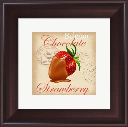 Framed Belgian Chocolate Strawberry Print