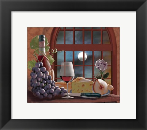 Framed Chianti By Moonlight Print