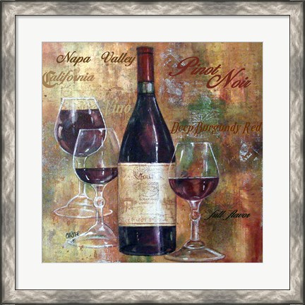 Framed Napa Valley Pinot Lettered Print