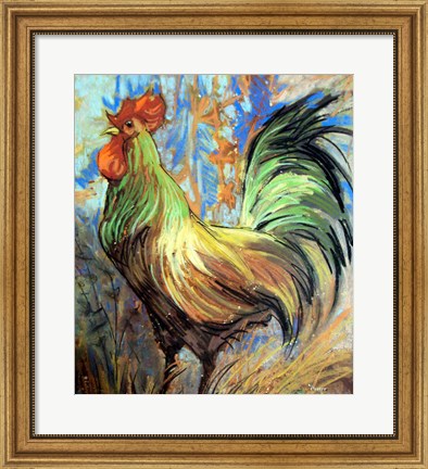 Framed Gentleman Rooster Print