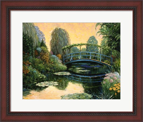 Framed Monet Garden III Print