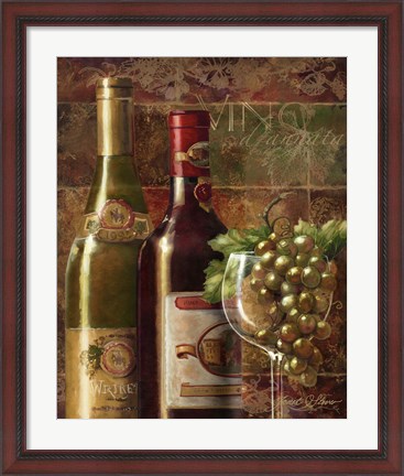 Framed Vino d&#39;Annata Print