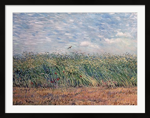 Framed Wheatfield with Lark, 1887 Print