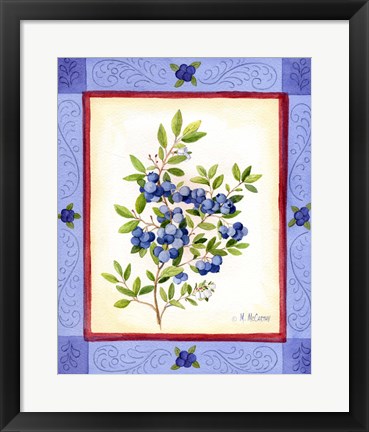 Framed Blueberries Print