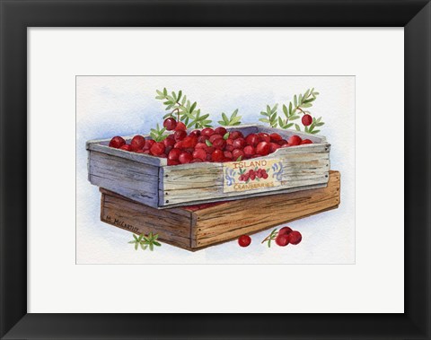 Framed Cranberry Crates Print