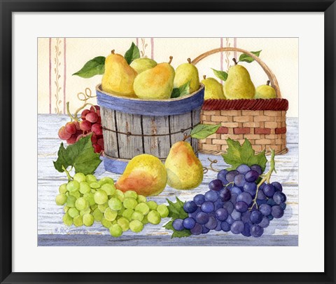 Framed Grapes &amp; Pears Print