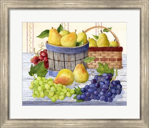 Framed Grapes &amp; Pears Print